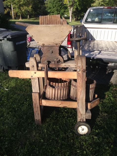 All gears have always been lubricated and this press has always been kept inside--thus the very good condition. . Buckeye cider press for sale